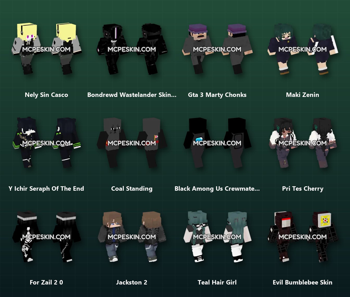 290+ Goth Skins Pack skins preview